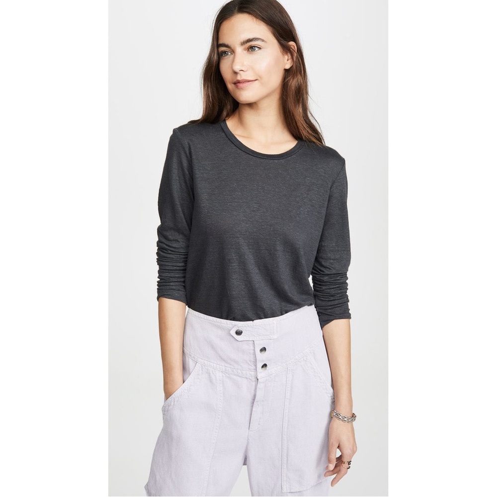 Isabel Marant Étoile 100% linen long sleeve t-shirt
